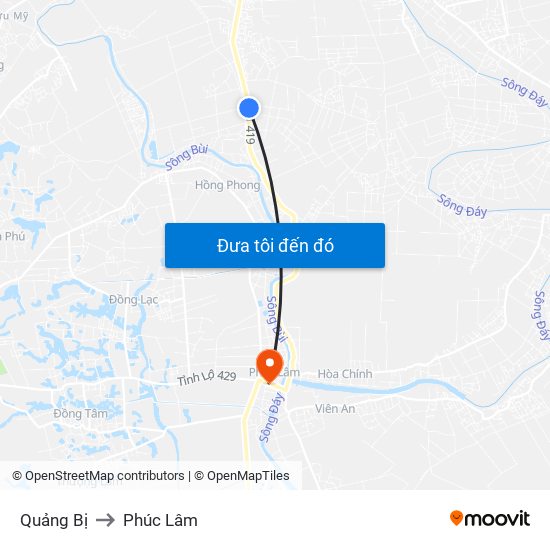 Quảng Bị to Phúc Lâm map