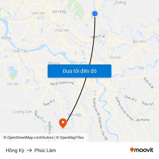 Hồng Kỳ to Phúc Lâm map