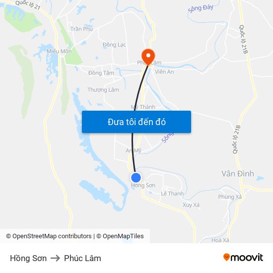 Hồng Sơn to Phúc Lâm map