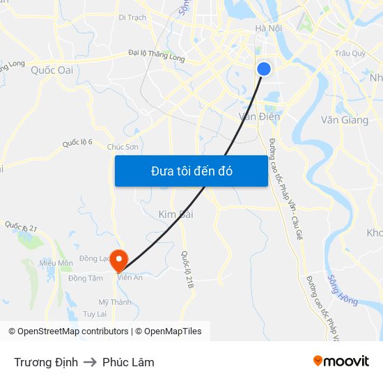 Trương Định to Phúc Lâm map