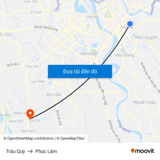 Trâu Quỳ to Phúc Lâm map