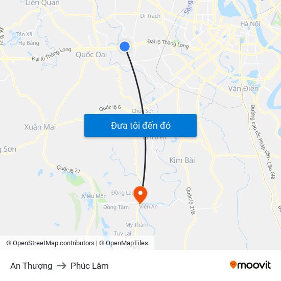 An Thượng to Phúc Lâm map