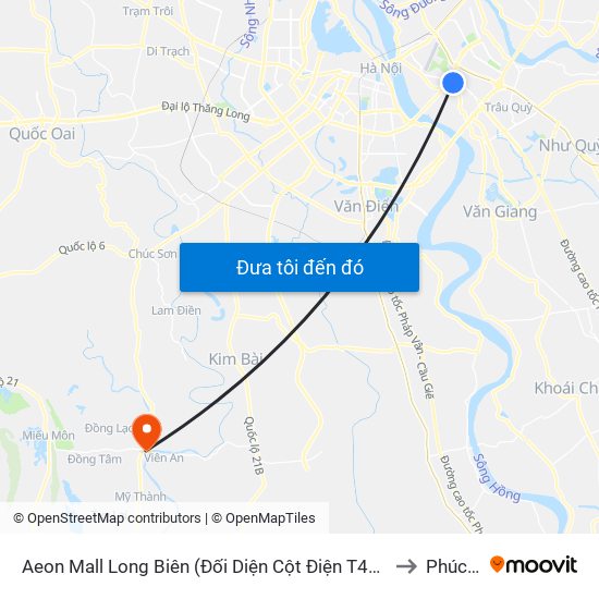 Aeon Mall Long Biên (Đối Diện Cột Điện T4a/2a-B Đường Cổ Linh) to Phúc Lâm map