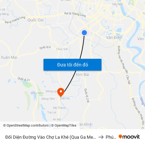 Đối Diện Đường Vào Chợ La Khê (Qua Ga Metro La Khê) - 405 Quang Trung (Hà Đông) to Phúc Lâm map