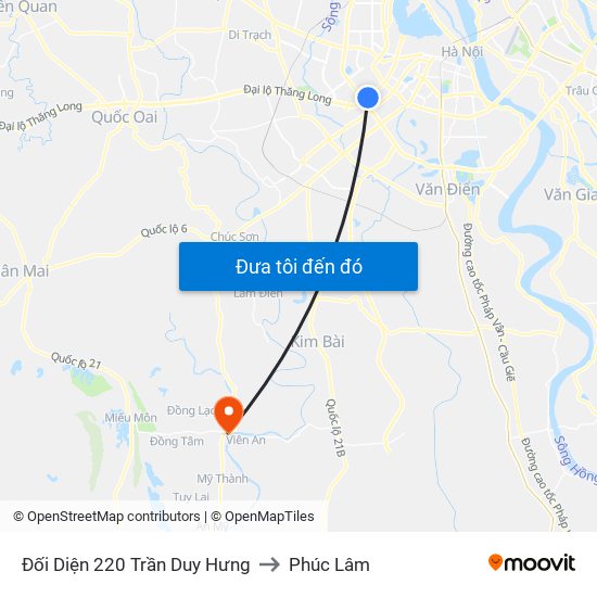 Đối Diện 220 Trần Duy Hưng to Phúc Lâm map