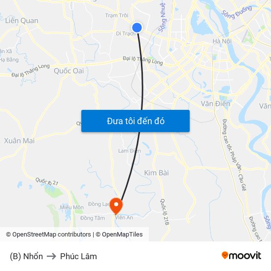 (B) Nhổn to Phúc Lâm map