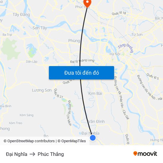 Đại Nghĩa to Phúc Thắng map