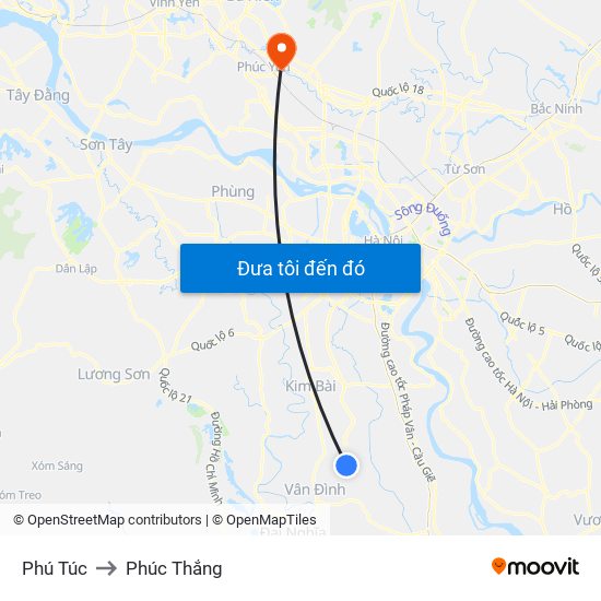 Phú Túc to Phúc Thắng map