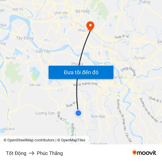 Tốt Động to Phúc Thắng map