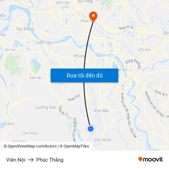 Viên Nội to Phúc Thắng map