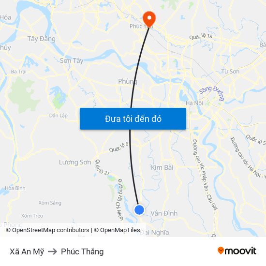 Xã An Mỹ to Phúc Thắng map