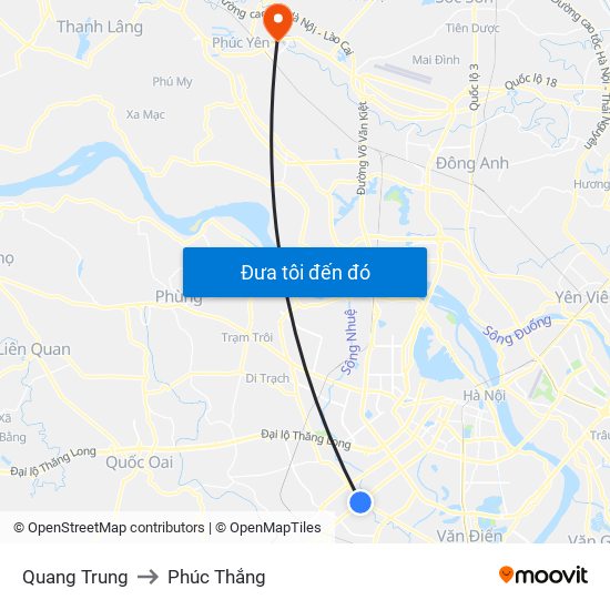 Quang Trung to Phúc Thắng map