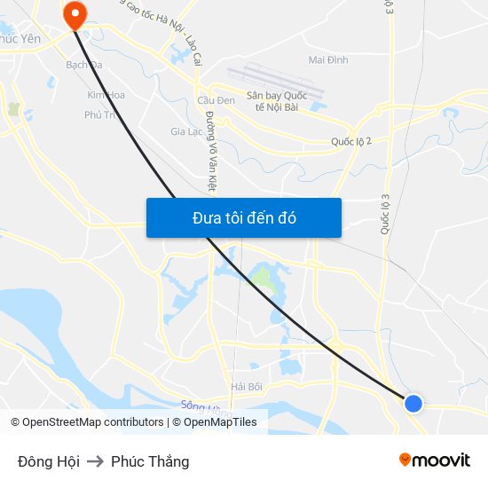 Đông Hội to Phúc Thắng map