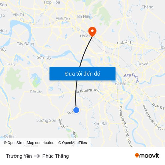 Trường Yên to Phúc Thắng map