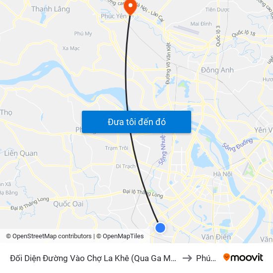 Đối Diện Đường Vào Chợ La Khê (Qua Ga Metro La Khê) - 405 Quang Trung (Hà Đông) to Phúc Thắng map