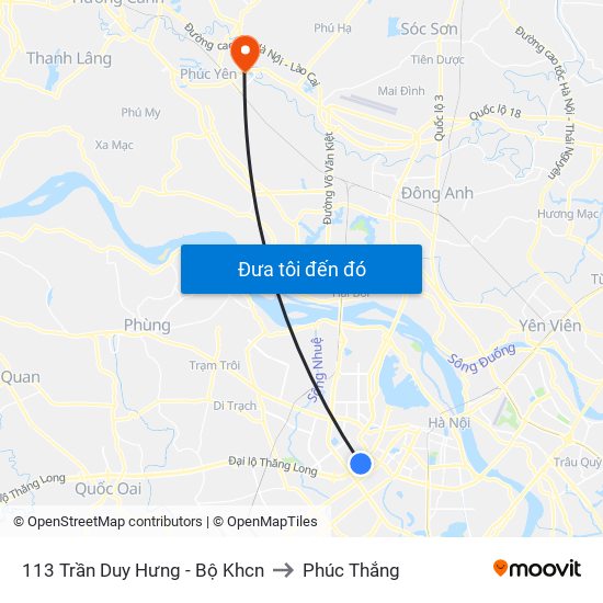 113 Trần Duy Hưng - Bộ Khcn to Phúc Thắng map