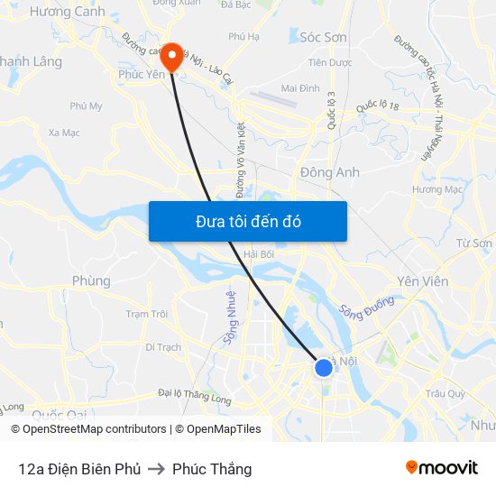 12a Điện Biên Phủ to Phúc Thắng map