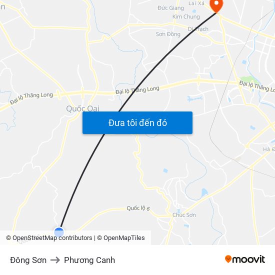 Đông Sơn to Phương Canh map