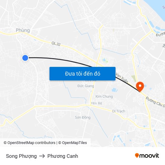 Song Phượng to Phương Canh map