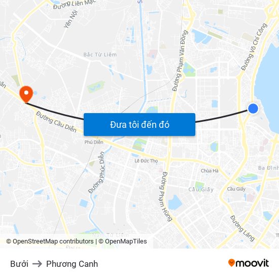 Bưởi to Phương Canh map