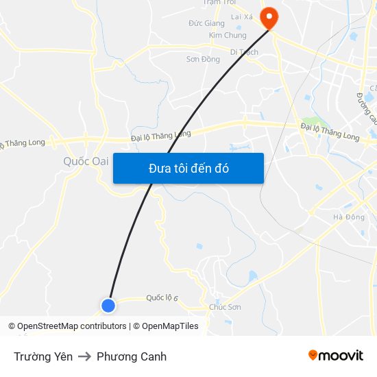 Trường Yên to Phương Canh map