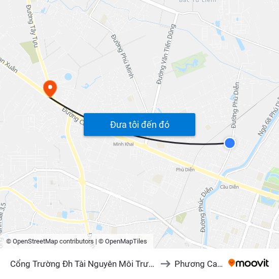 Cổng Trường Đh Tài Nguyên Môi Trường to Phương Canh map