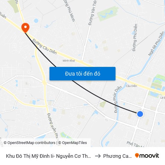 Khu Đô Thị Mỹ Đình Ii- Nguyễn Cơ Thạch to Phương Canh map