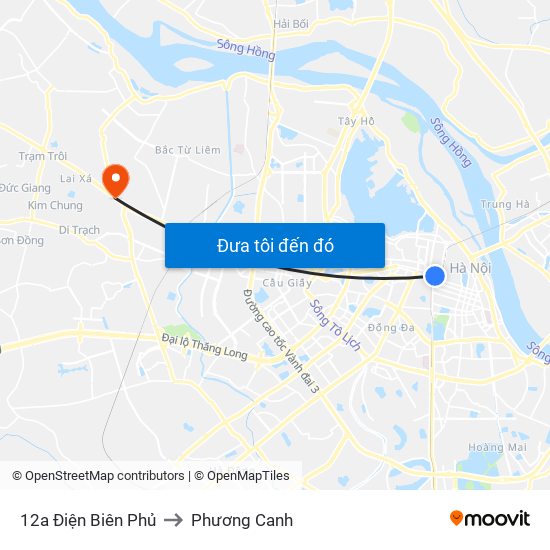 12a Điện Biên Phủ to Phương Canh map