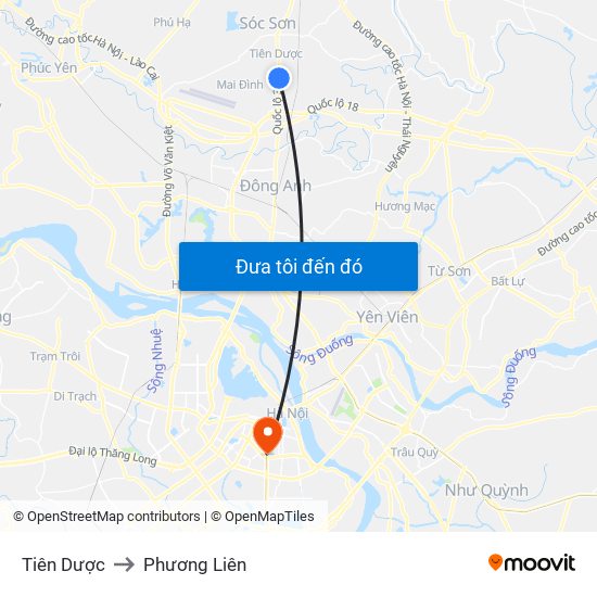 Tiên Dược to Phương Liên map