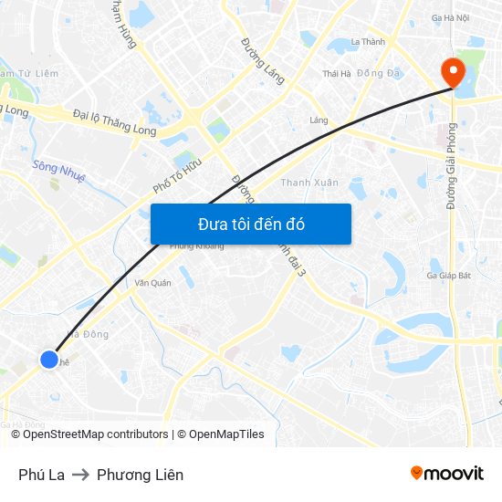 Phú La to Phương Liên map