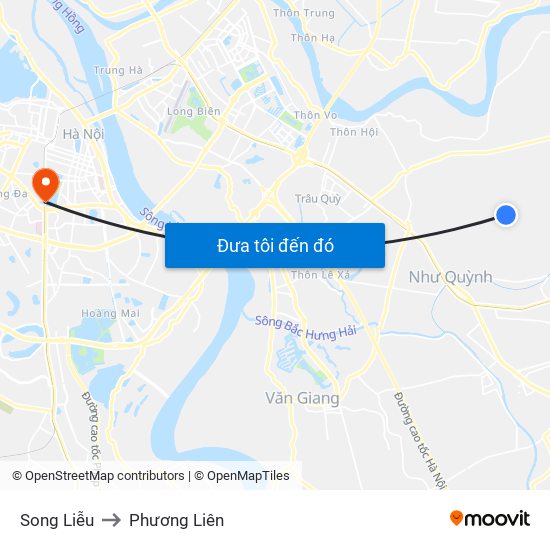 Song Liễu to Phương Liên map