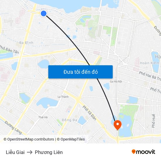 Liễu Giai to Phương Liên map