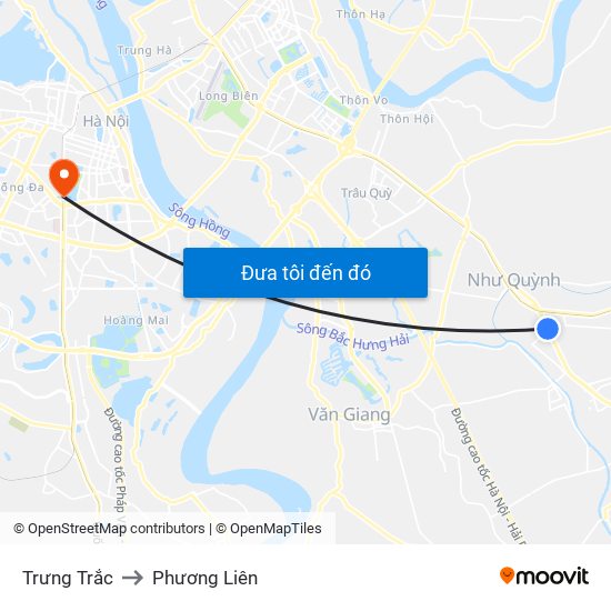 Trưng Trắc to Phương Liên map