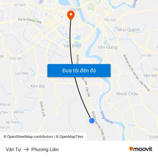 Văn Tự to Phương Liên map