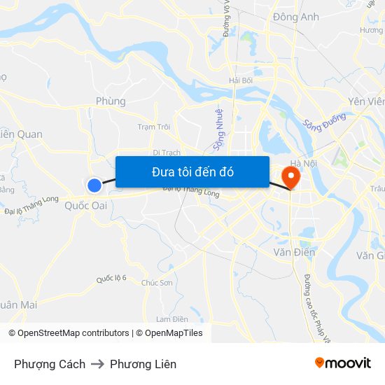 Phượng Cách to Phương Liên map