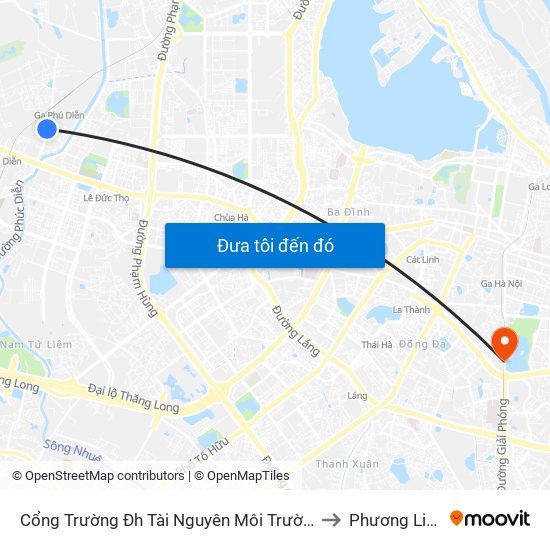 Cổng Trường Đh Tài Nguyên Môi Trường to Phương Liên map