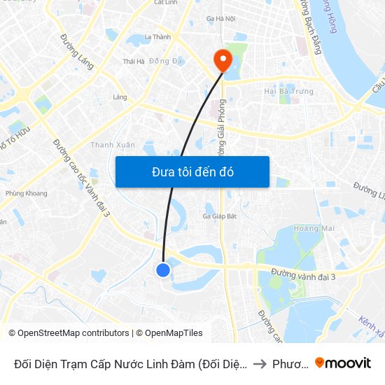 Đối Diện Trạm Cấp Nước Linh Đàm (Đối Diện Chung Cư Hh1c) - Nguyễn Hữu Thọ to Phương Liên map