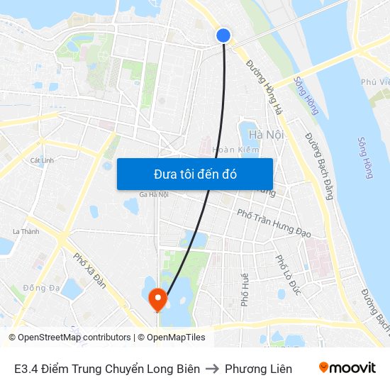 E3.4 Điểm Trung Chuyển Long Biên to Phương Liên map