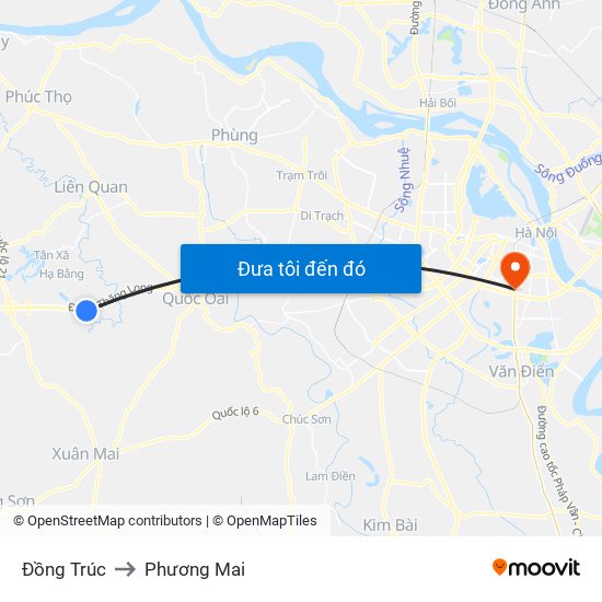 Đồng Trúc to Phương Mai map