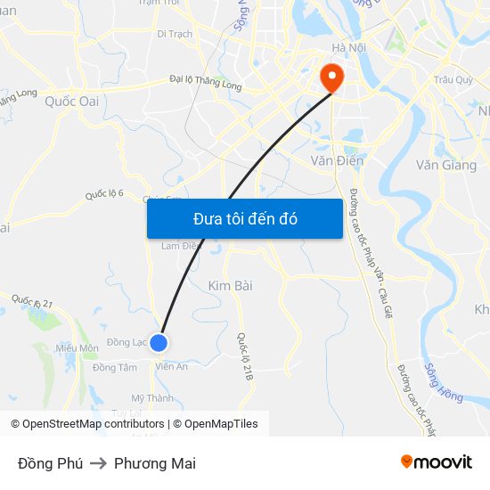 Đồng Phú to Phương Mai map