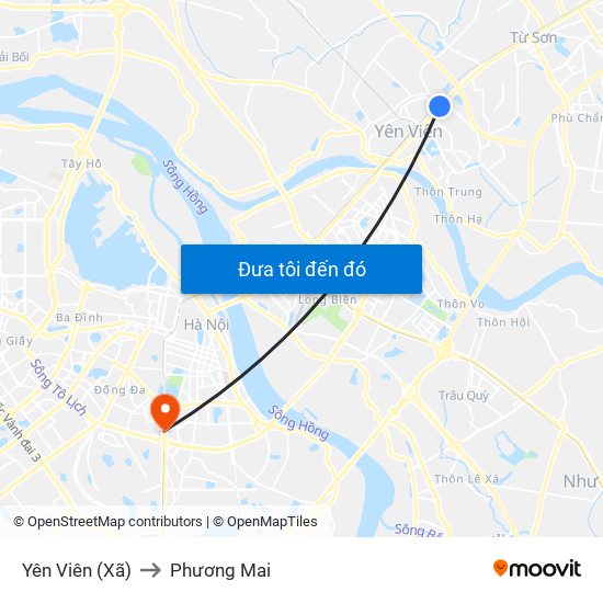 Yên Viên (Xã) to Phương Mai map