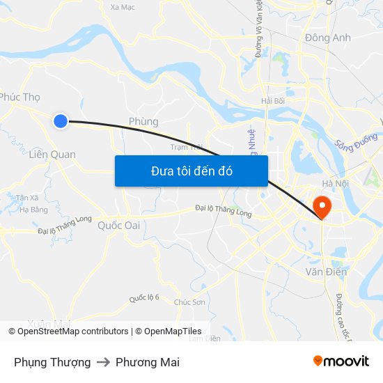 Phụng Thượng to Phương Mai map