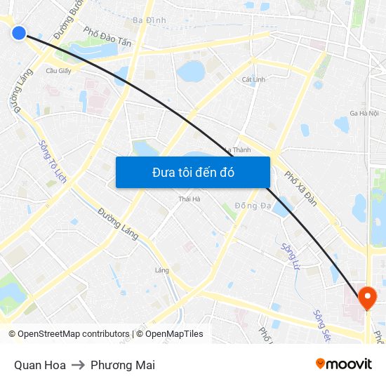 Quan Hoa to Phương Mai map