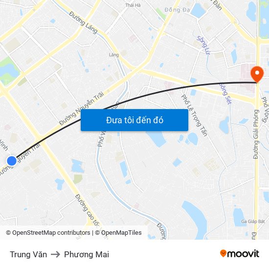 Trung Văn to Phương Mai map