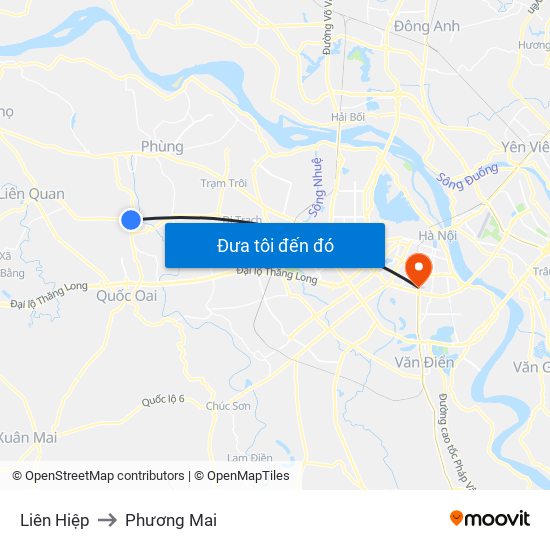 Liên Hiệp to Phương Mai map