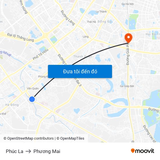 Phúc La to Phương Mai map