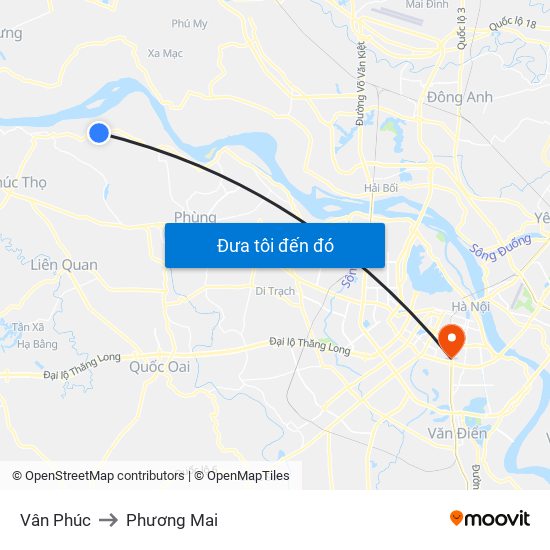 Vân Phúc to Phương Mai map