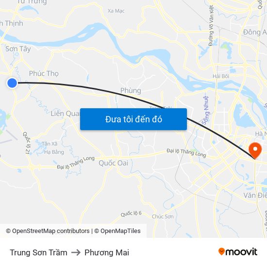 Trung Sơn Trầm to Phương Mai map