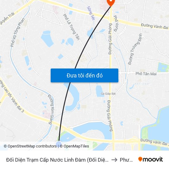 Đối Diện Trạm Cấp Nước Linh Đàm (Đối Diện Chung Cư Hh1c) - Nguyễn Hữu Thọ to Phương Mai map