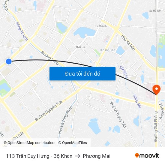 113 Trần Duy Hưng - Bộ Khcn to Phương Mai map